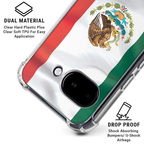 Mexico Flag Google Pixel 9a Clear Case